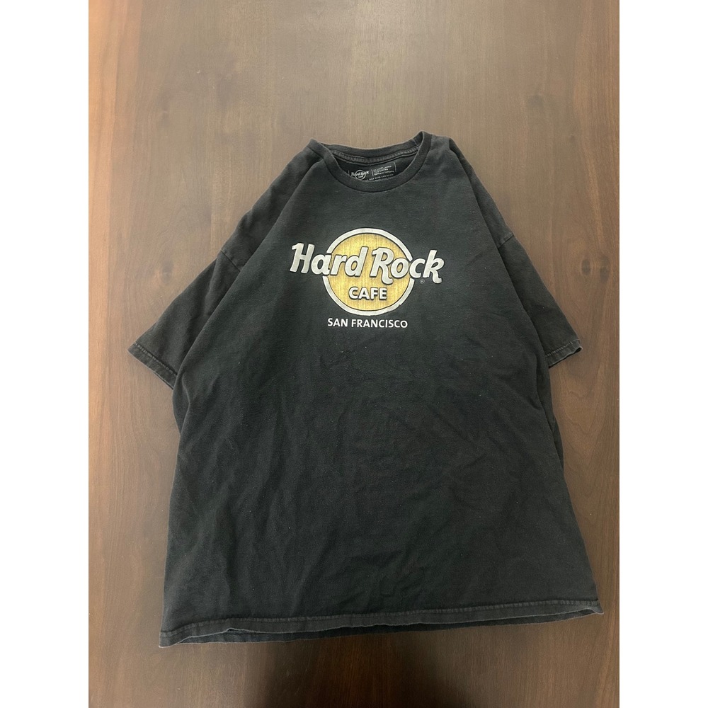 Hard Rock Cafe San Francisco T-Shirt Mens XXL Black Graphic Tee Cotton Short Slv